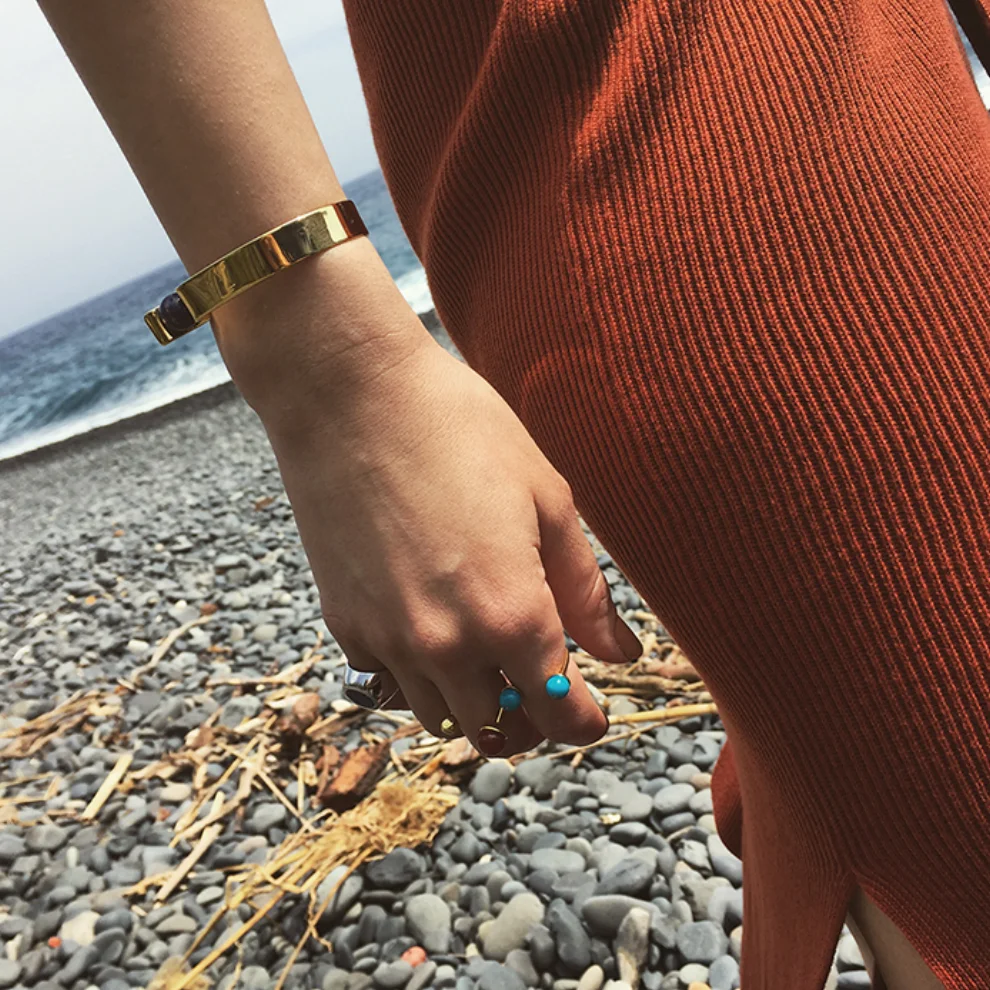 [Add]Tension - Curve Bracelet in Lapis