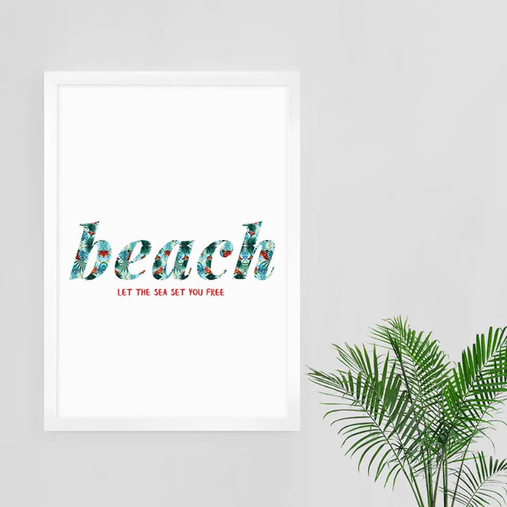 Action Zebra	 - Beach Art Print