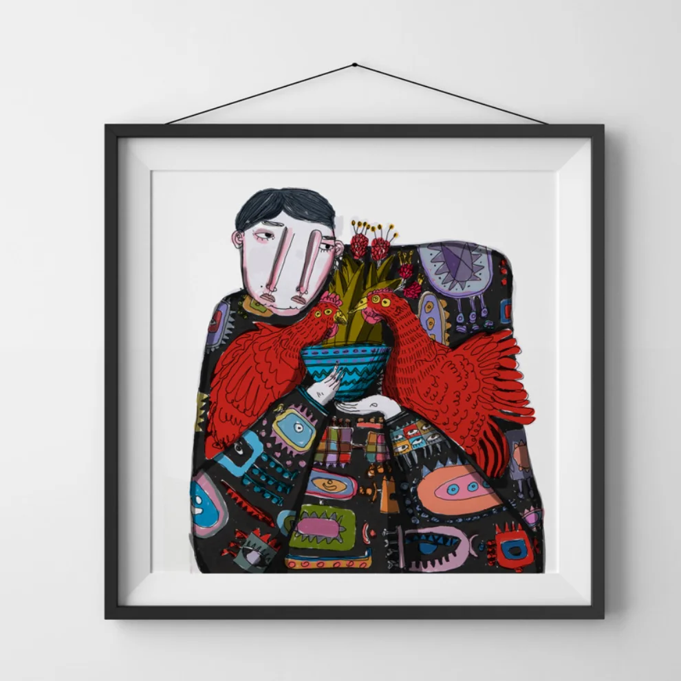 Serkan Akyol - Oradaymışsınız Art Print