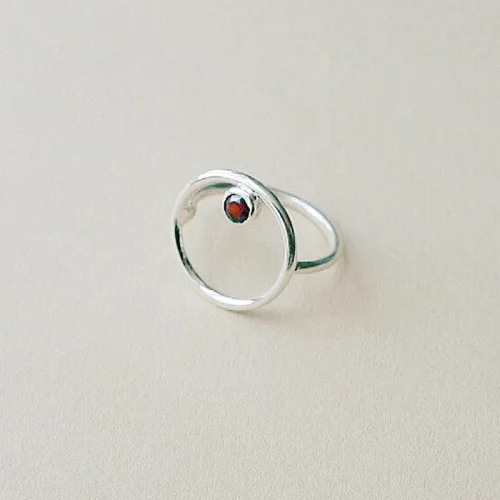 Caged Bird Design - Moon Ring