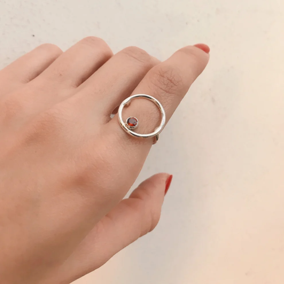 Caged Bird Design - Moon Ring