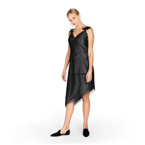 113 Studio - Asymmetric Mesh Dress