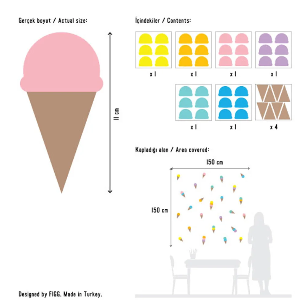 Figg - Ice Cream Love Wall Sticker