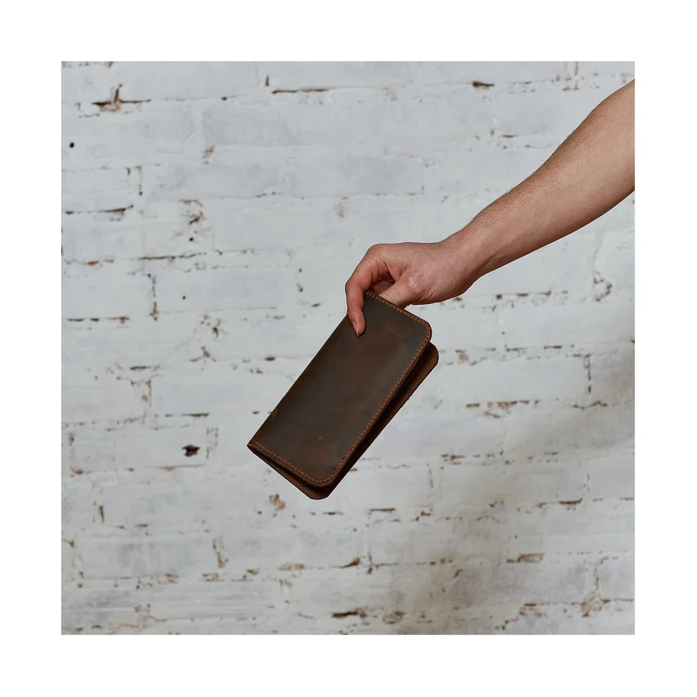 Tox Leather - Distressed Long Wallet