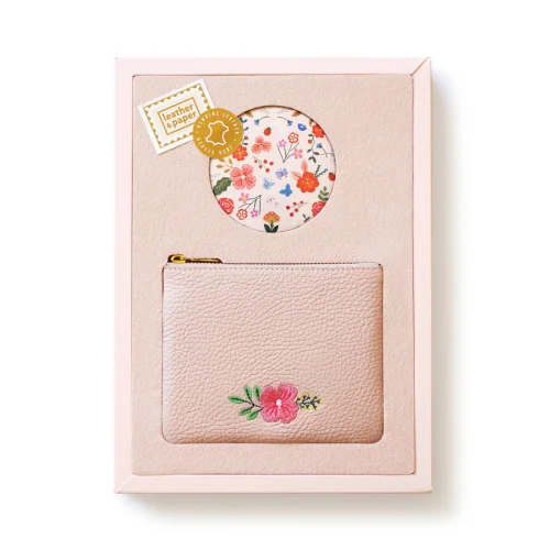 Leather & Paper - Purse and Pocket Mirror Set