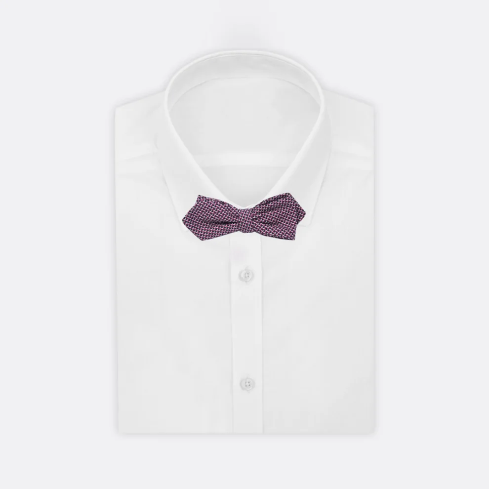 Moris - Sangria Diamond  Self Tie Bow Tie