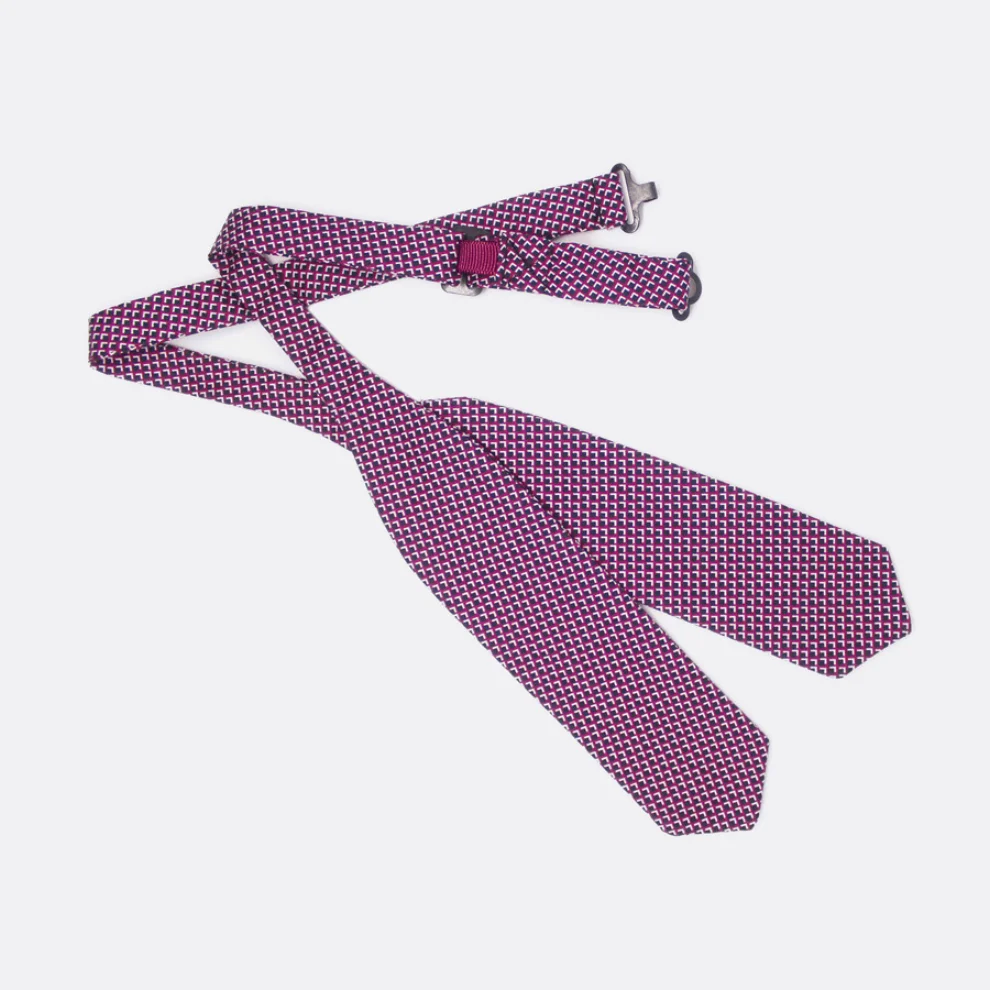 Moris - Sangria Diamond  Self Tie Bow Tie