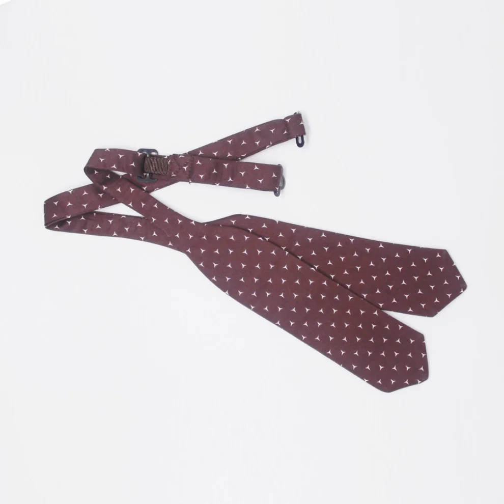 Moris - Dark Cinnamon Diamond  Self Tie Bow Tie