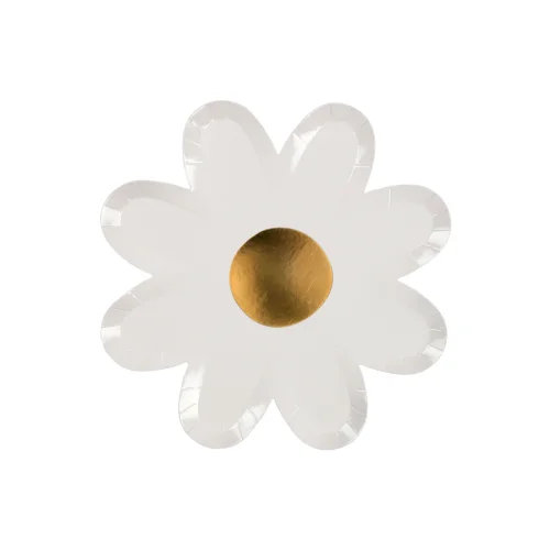 Meri Meri - White Daisy Plates Pack of 8