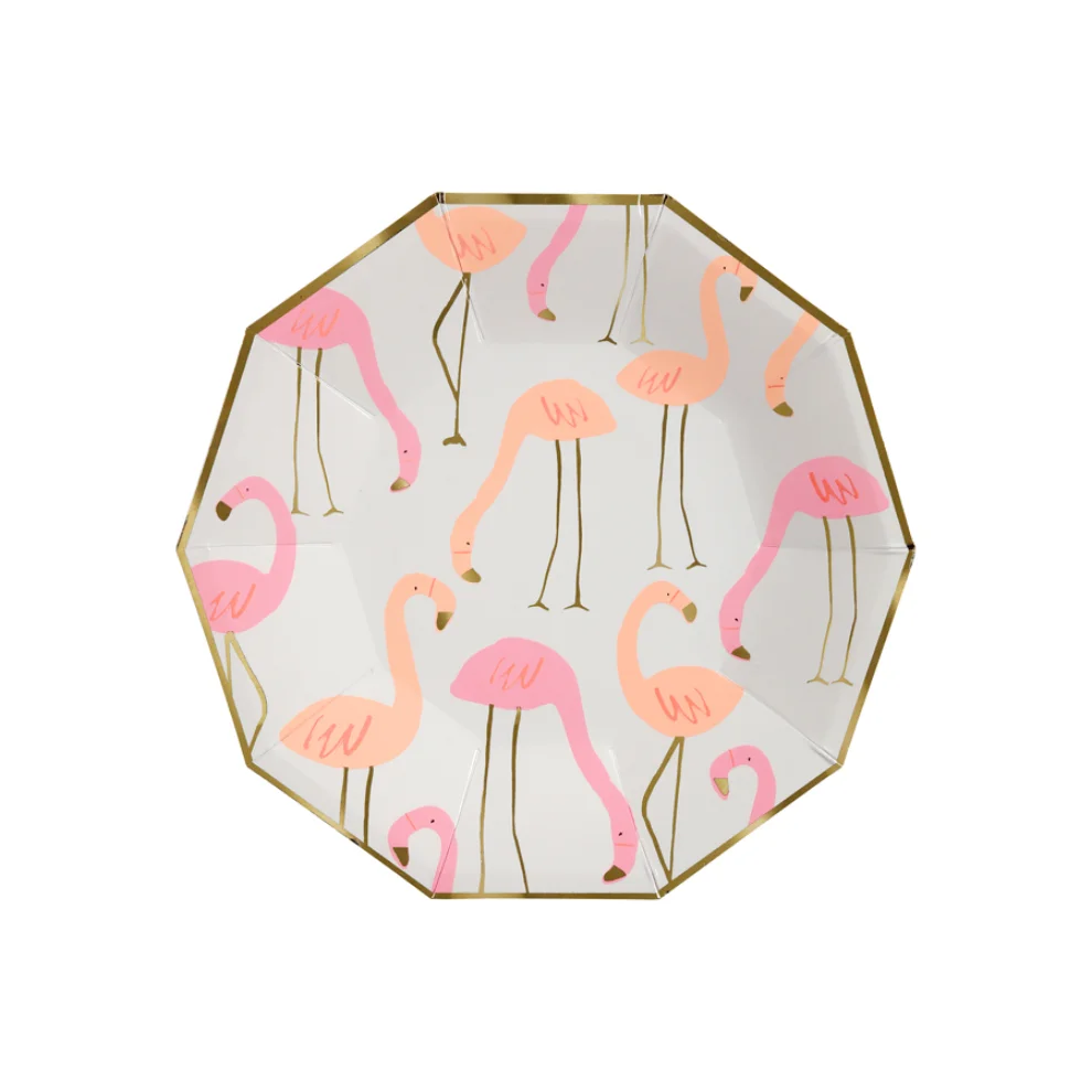 Meri Meri - Flamingo  Plate Pack of 8