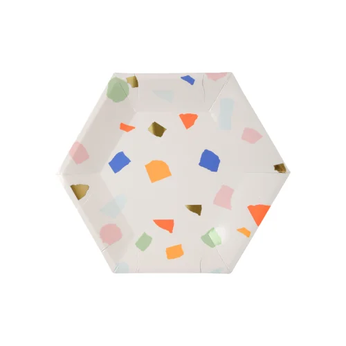 Meri Meri - Bright Terrazzo Plate Pack of 8