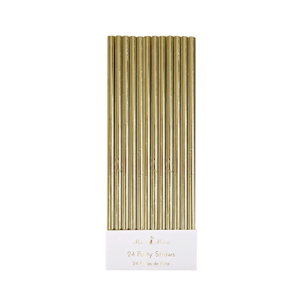 Meri Meri - Foil Straws S/24