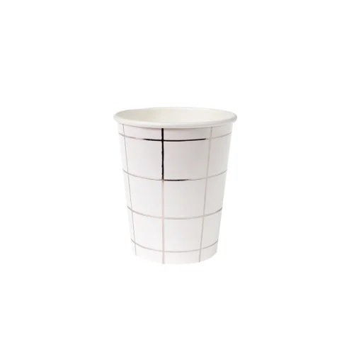 Meri Meri - Silver Grid Party Paper Cup