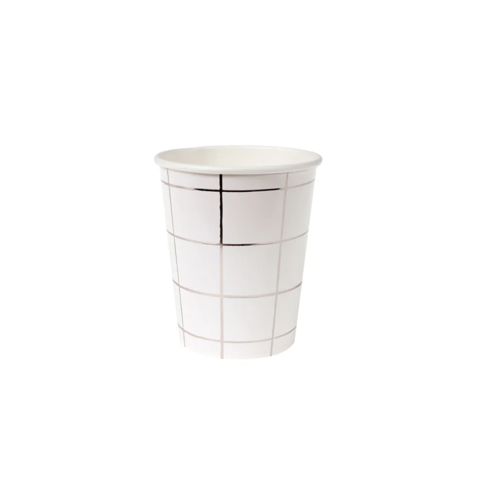 Meri Meri - Silver Grid Party Paper Cup