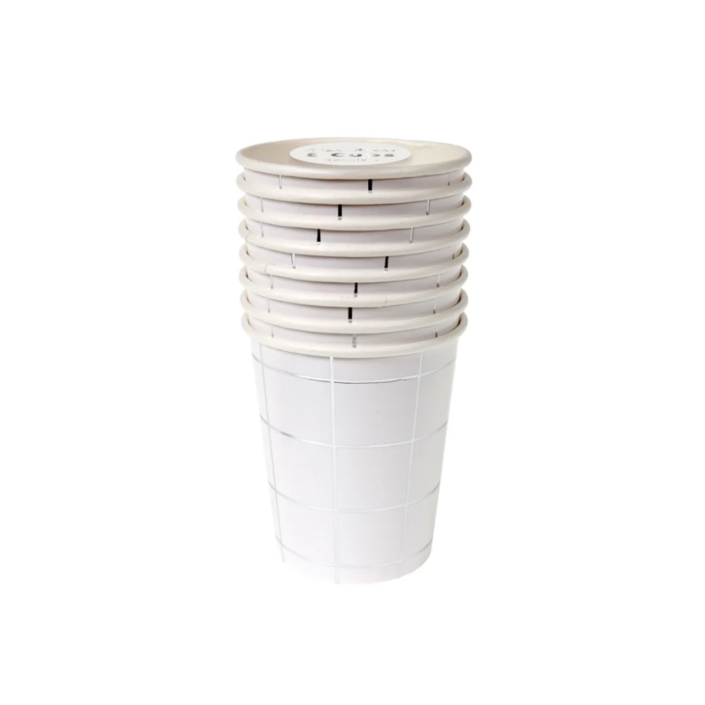 Meri Meri - Silver Grid Party Paper Cup