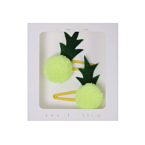 Meri Meri - Pineapple Pom Pom Hairclips