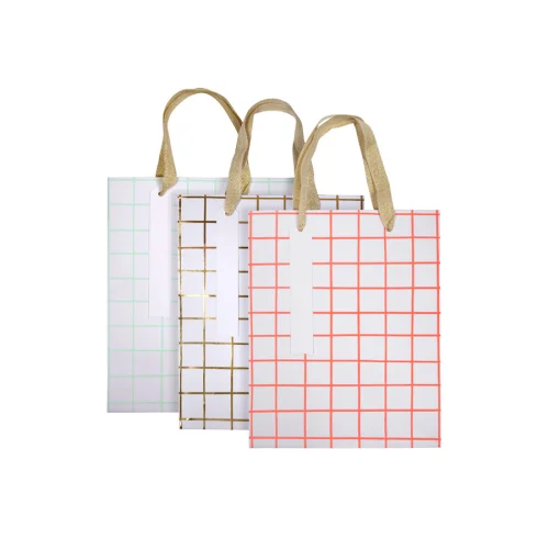 Meri Meri - Bag Set-Coral Grid