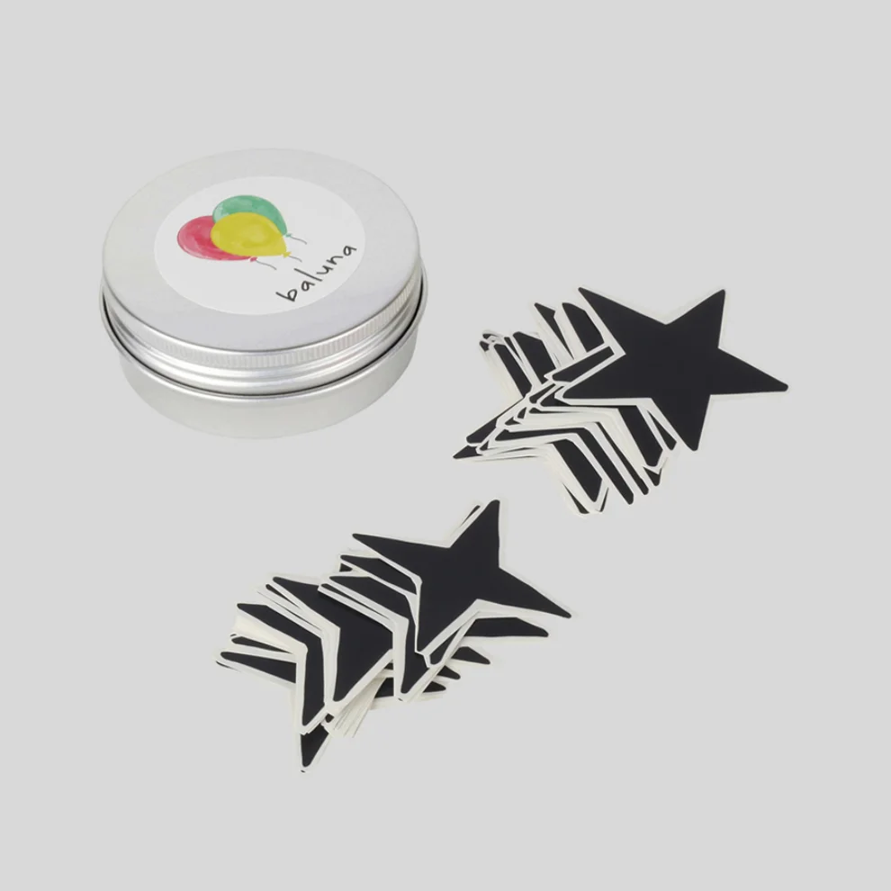 Baluna - Blackstar Stars Wall Sticker Set