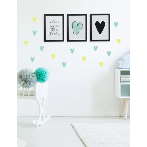 Baluna - Love Hearts Wall Sticker Set - I