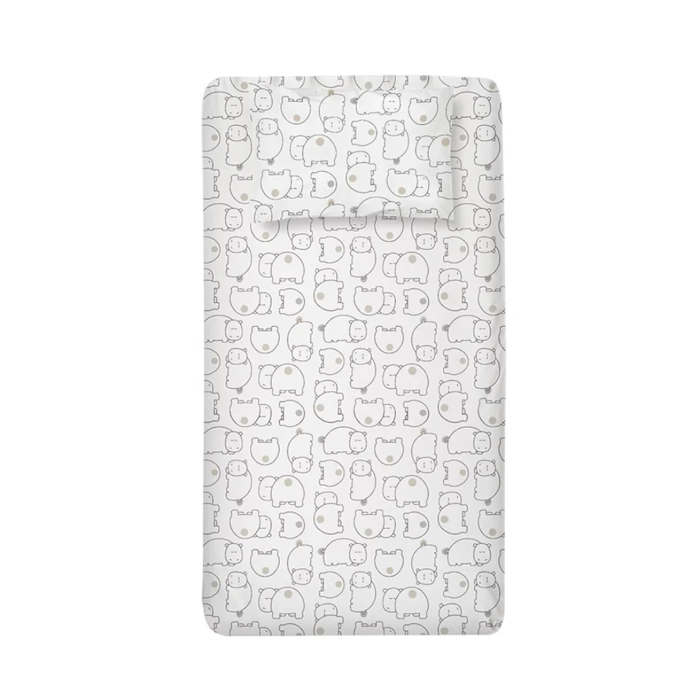 Lullalucca	 - Organic Fitted Sheet & Pillowcase Set