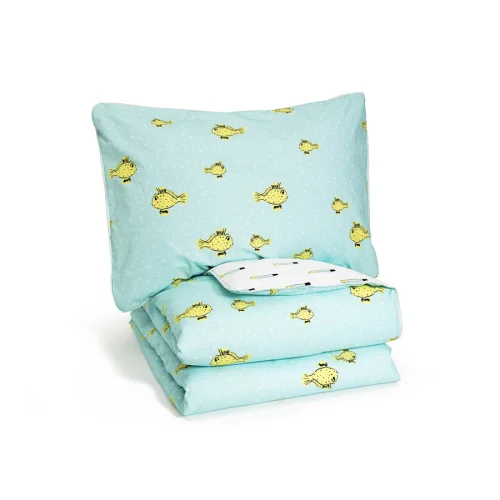 Crocodily - Yellow Box Fish Duvet Cover Large