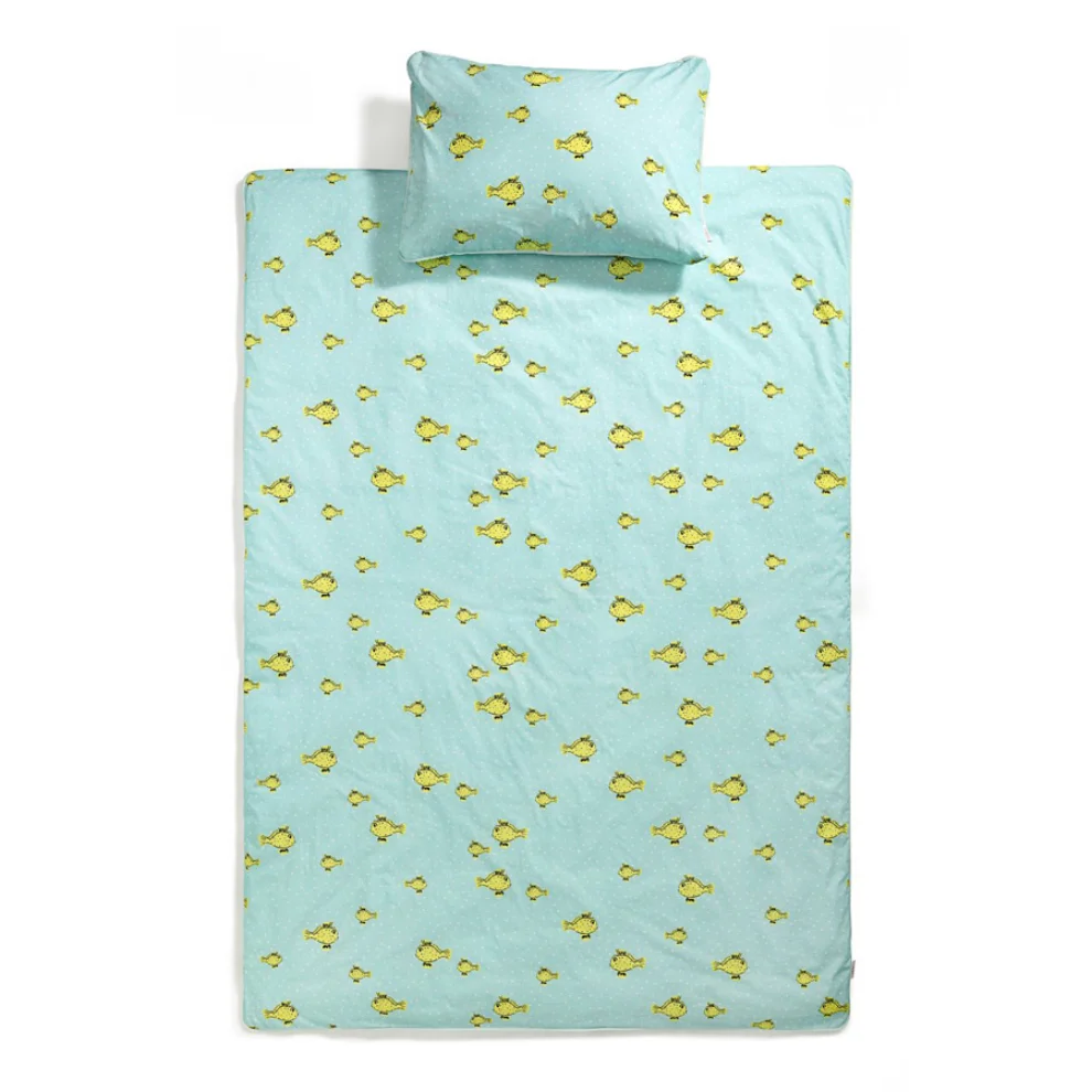 Crocodily - Yellow Box Fish Duvet Cover Large