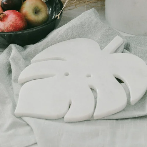 Minval - Monstera Marble Plate