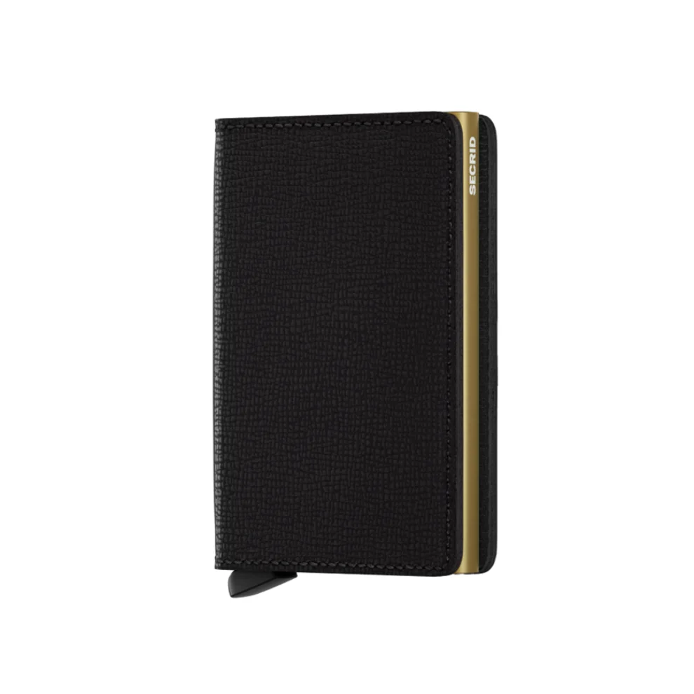 Secrid - Slimwallet Crisple Black Gold Cüzdan