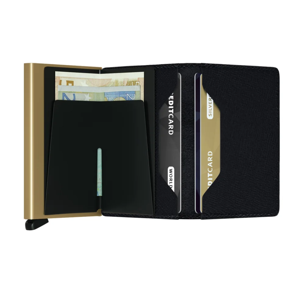 Secrid - Slimwallet Crisple Black Gold Cüzdan