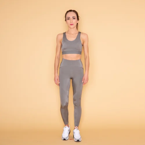 Hug the Moon - Cut-out Platinum Leggings