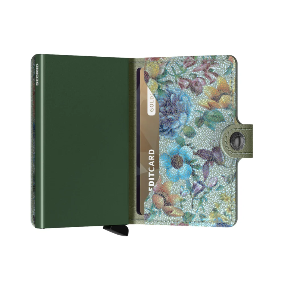 Secrid - Miniwallet Crisple Pistachio Floral Cüzdan