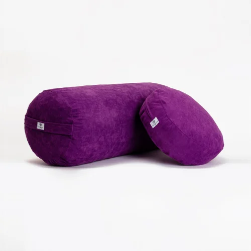 Nui Yoga - Bordo Bolster & Meditasyon Minderi