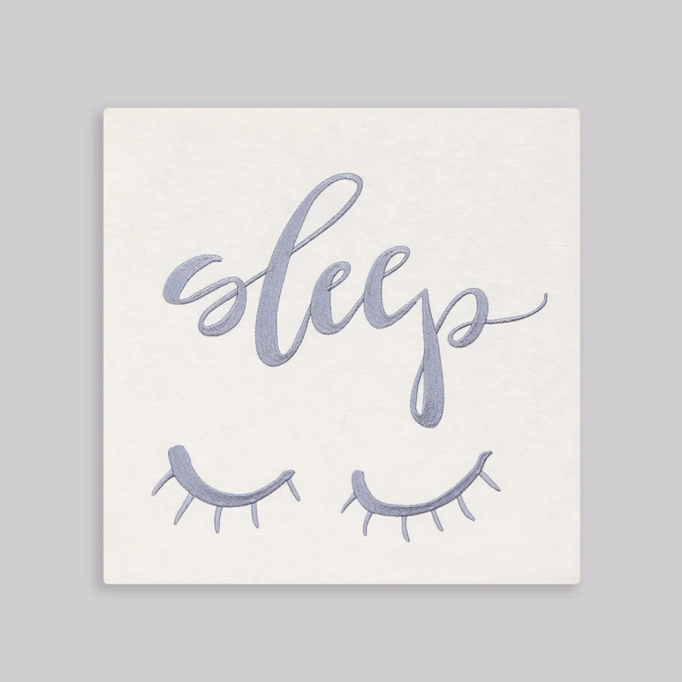 2 Stories - Sleep Embroidered Canvas