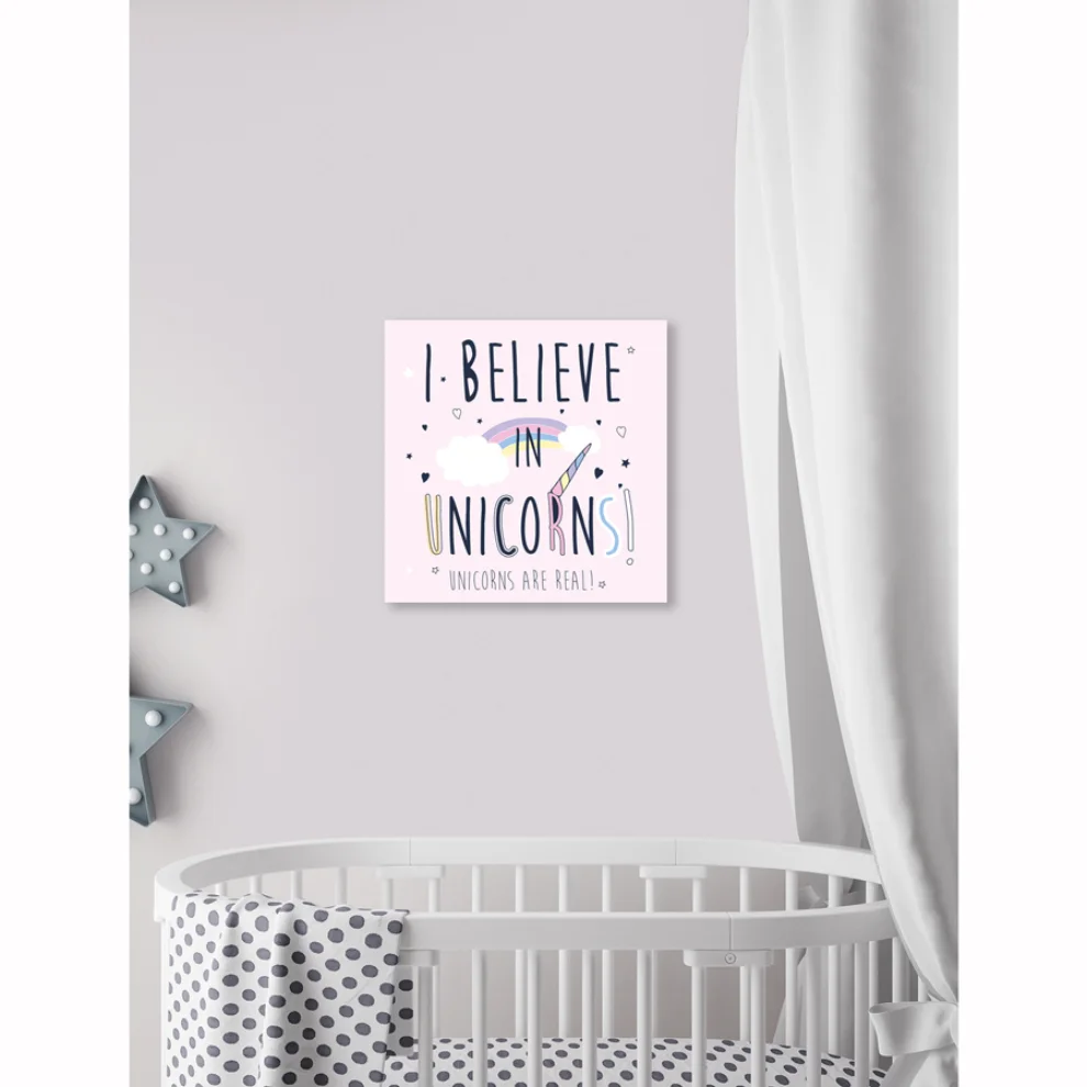 2 Stories - I Believe In Unicorns Kanvas Tablo