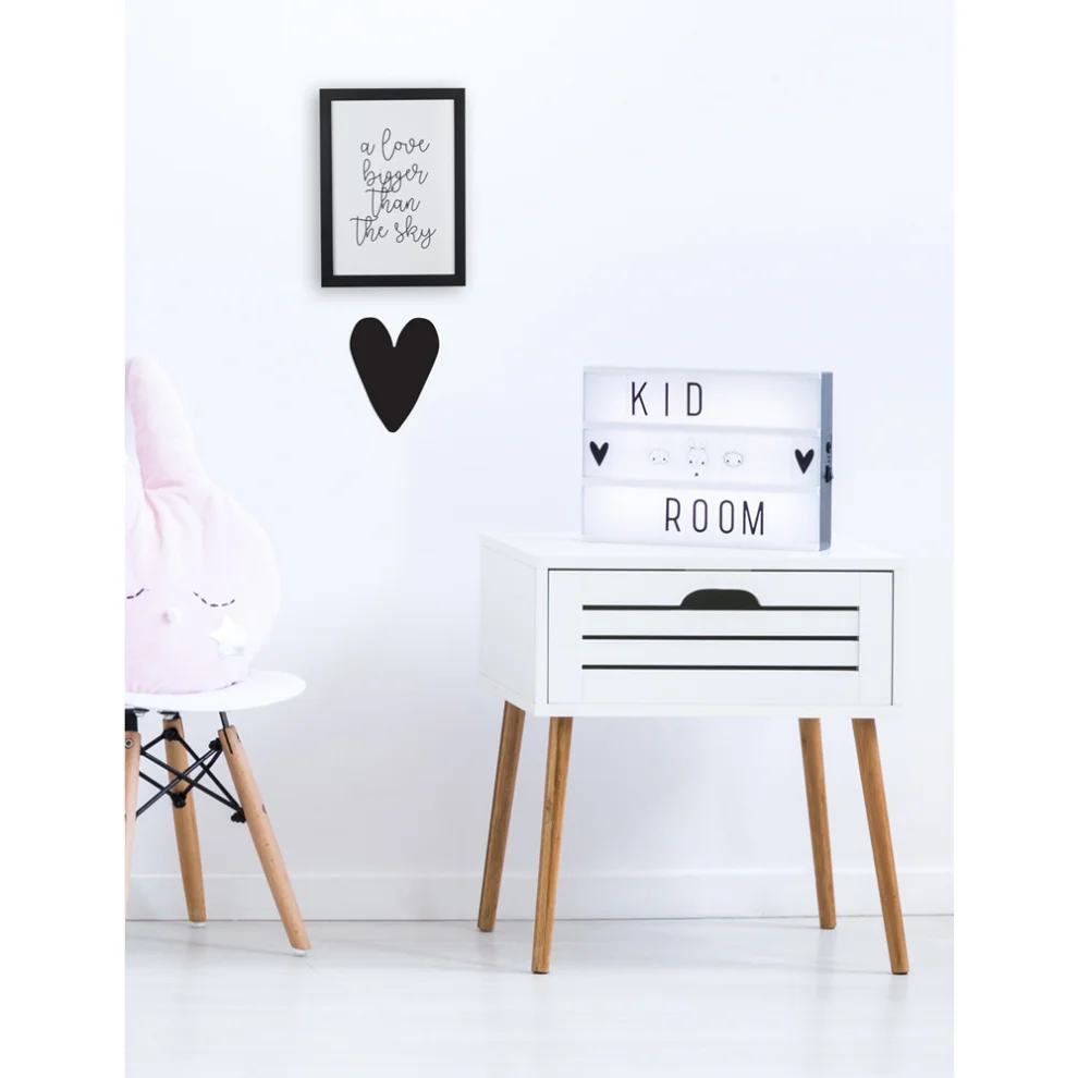 Baluna - Love Black Heart Wall Sticker 