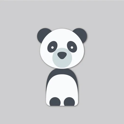 Baluna - Boho Panda Duvar Sticker