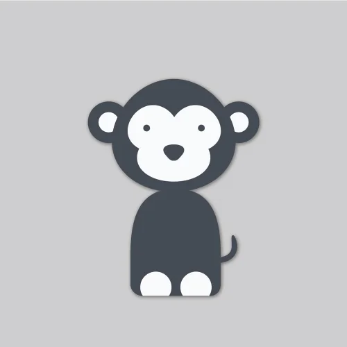 Baluna - Boho Monkey Duvar Sticker