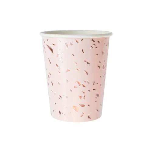 Harlow&Grey - Manhattan - Pale Pink Confetti Paper Cups 8Set