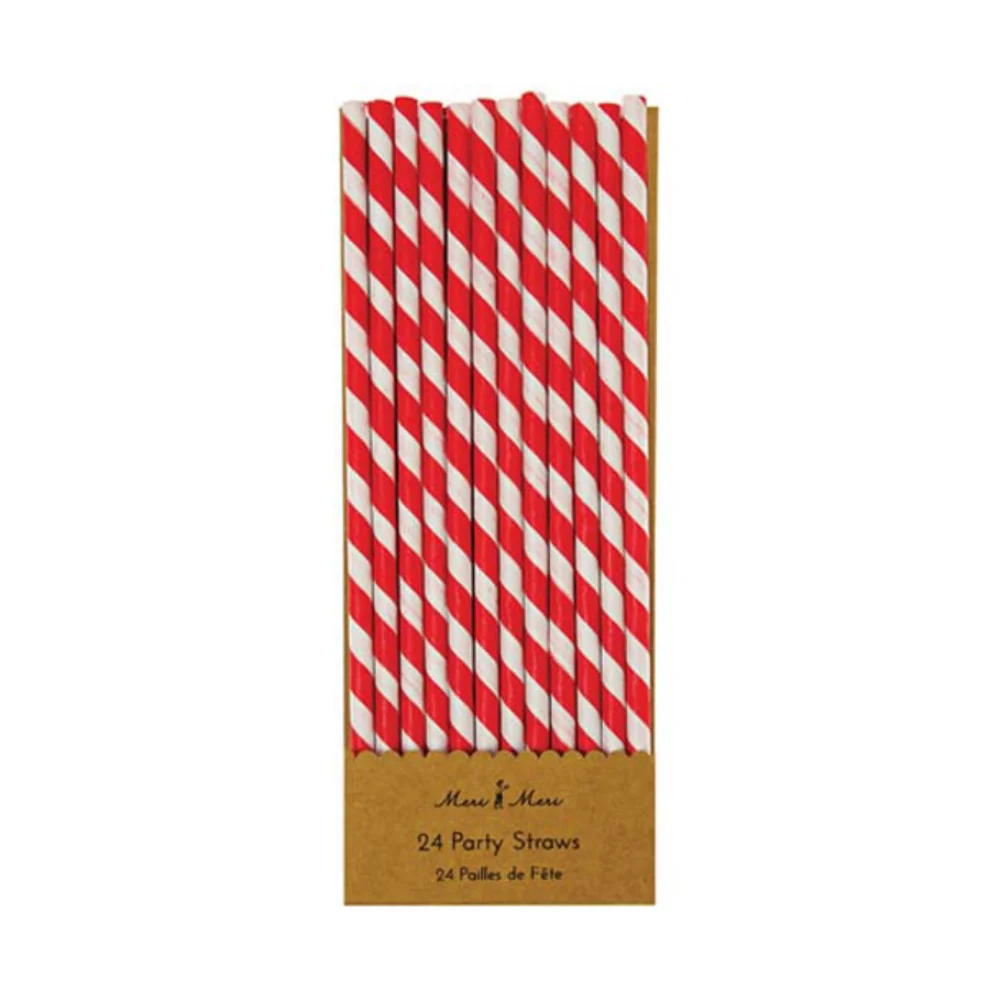 Meri Meri - Red Striped Straws