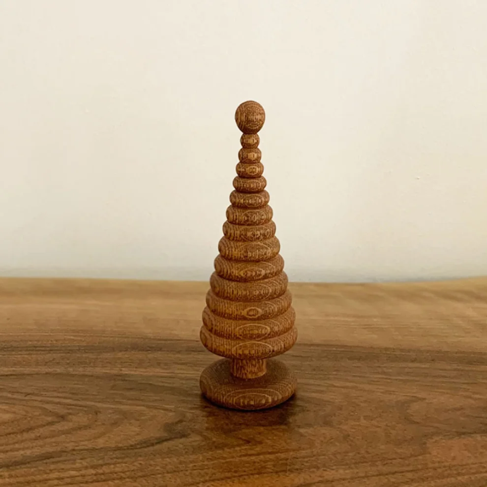 Ananas Woodworking - Cedar Junior Ahşap Yeni Yıl Ağacı