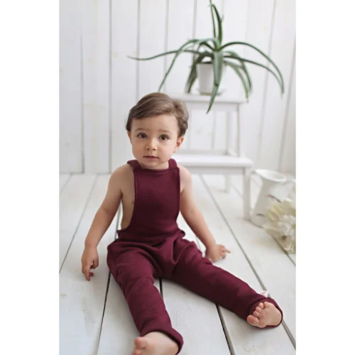 Tiny Little Love - Burgundy Salopet