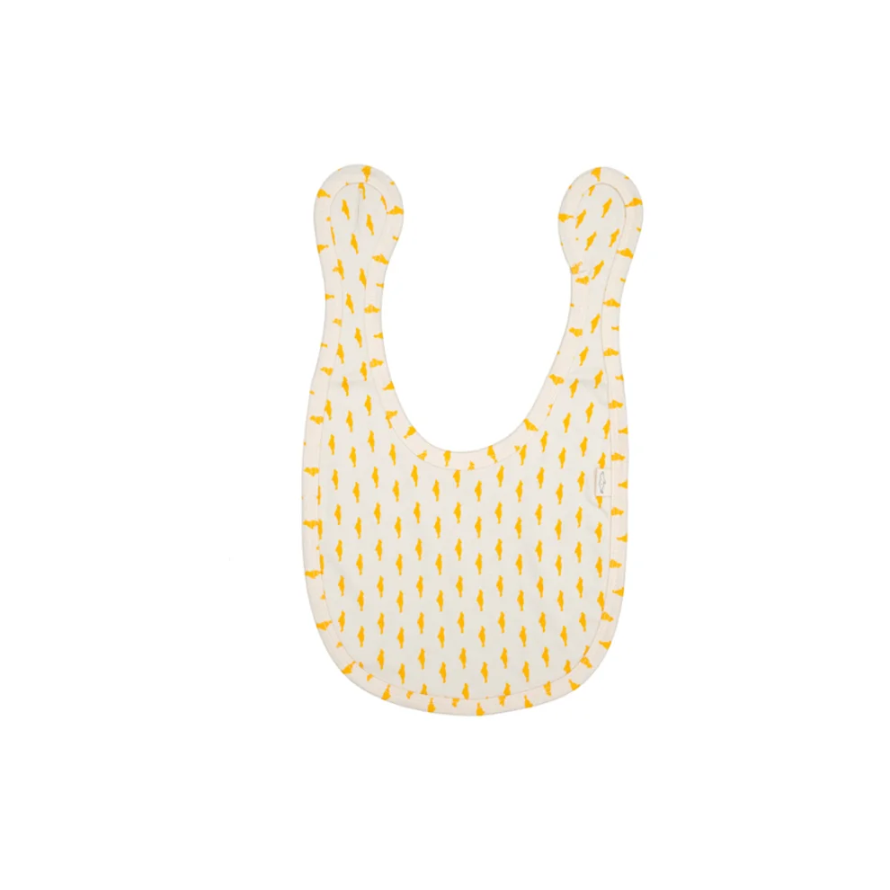 Phoca - Phoca Printed Peachbeige Ovalle Reversible Bib