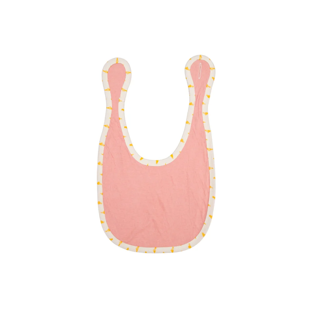 Phoca - Phoca Printed Peachbeige Ovalle Reversible Bib