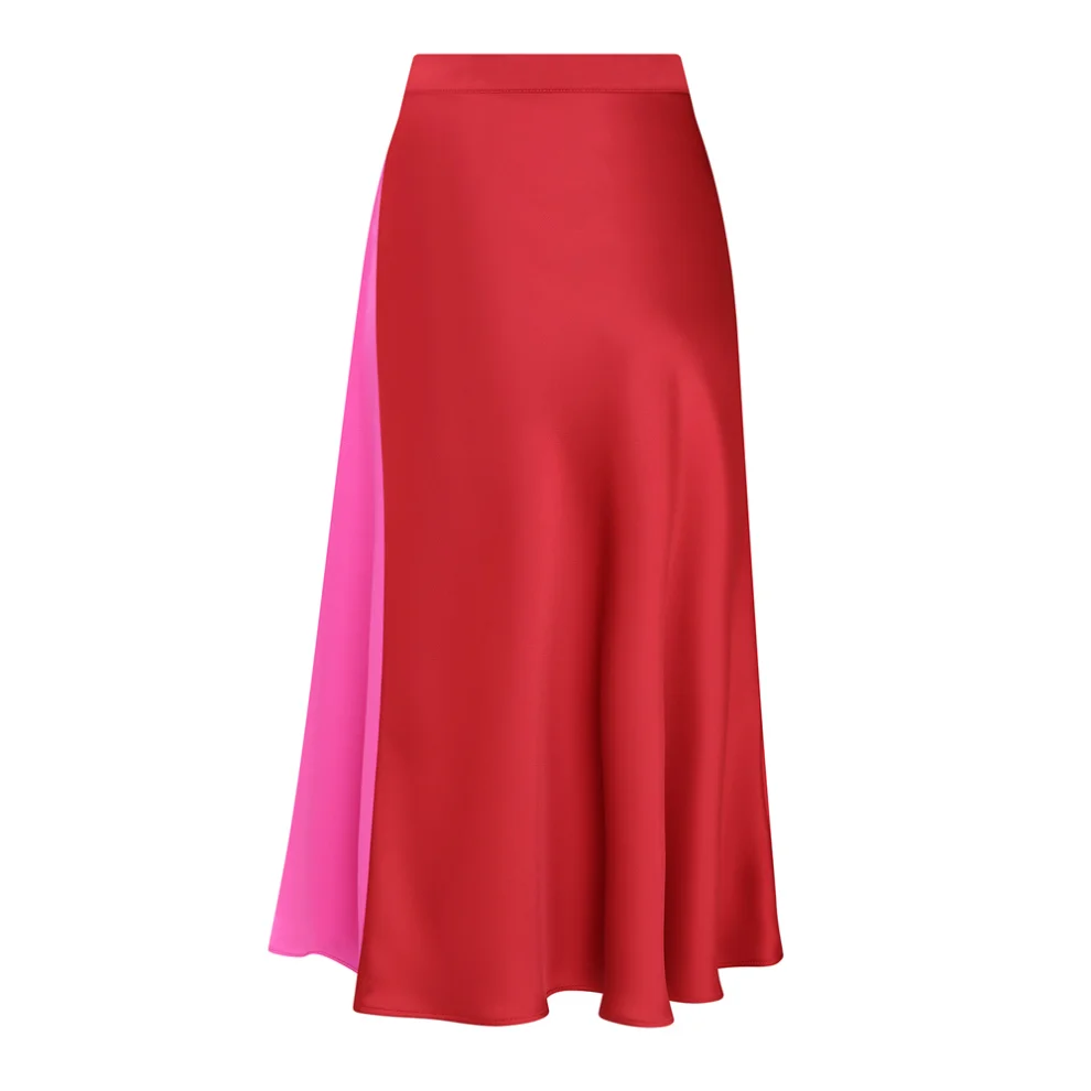 Pia Brand - Inca Colorblocked Sateen Skirt