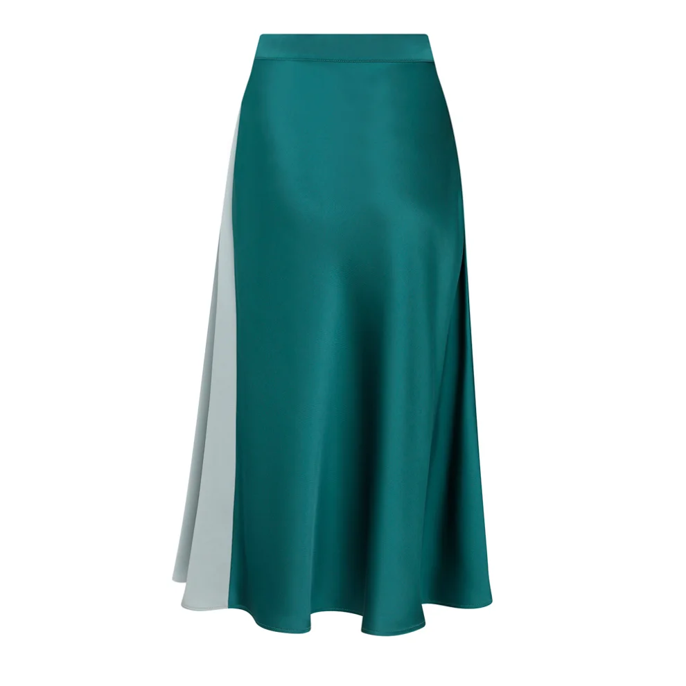 Pia Brand - Inca Colorblocked Sateen Skirt