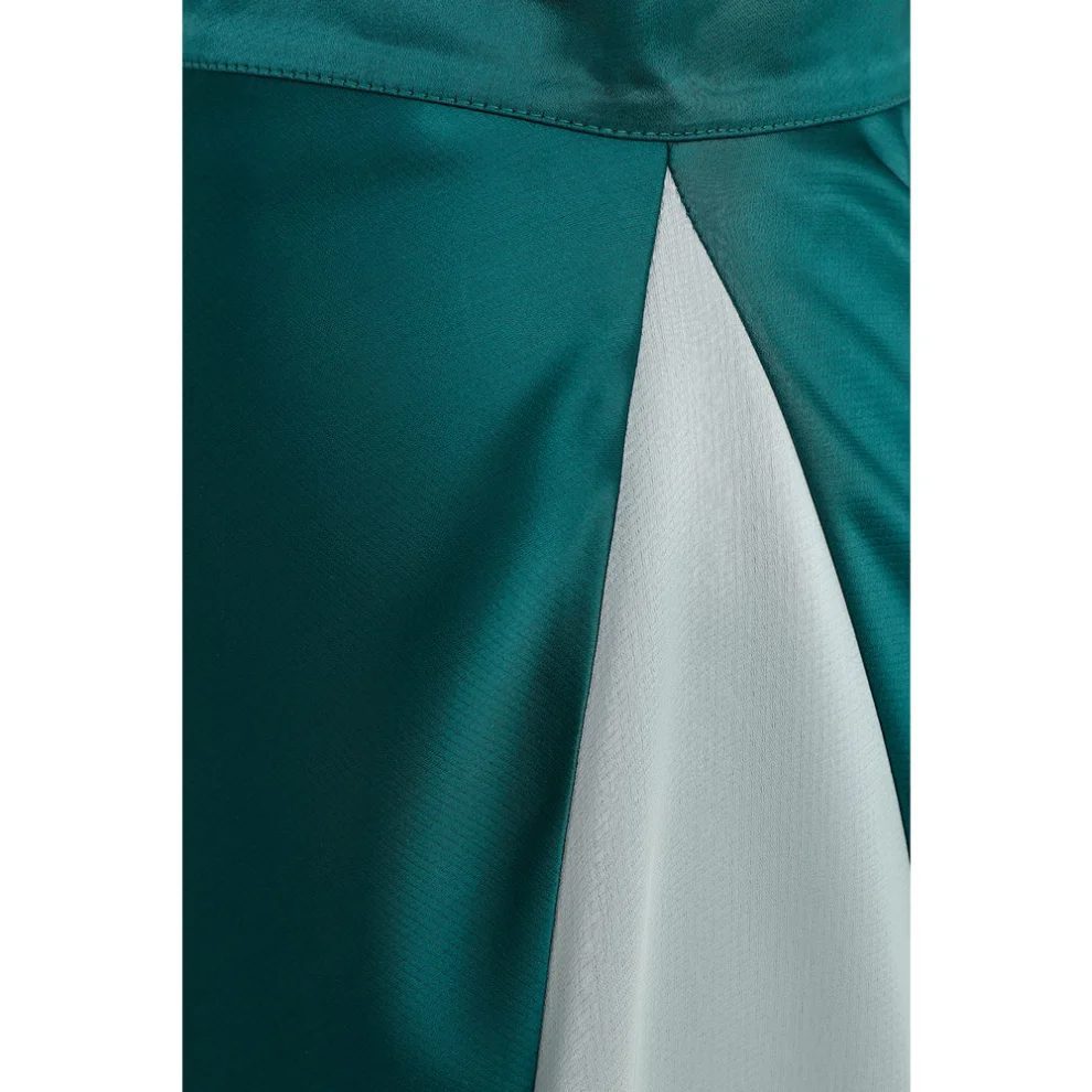 Pia Brand - Inca Colorblocked Sateen Skirt