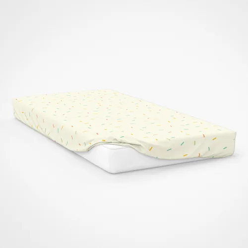 Happy Folks - Confetti Rain Fitted Cot Sheet