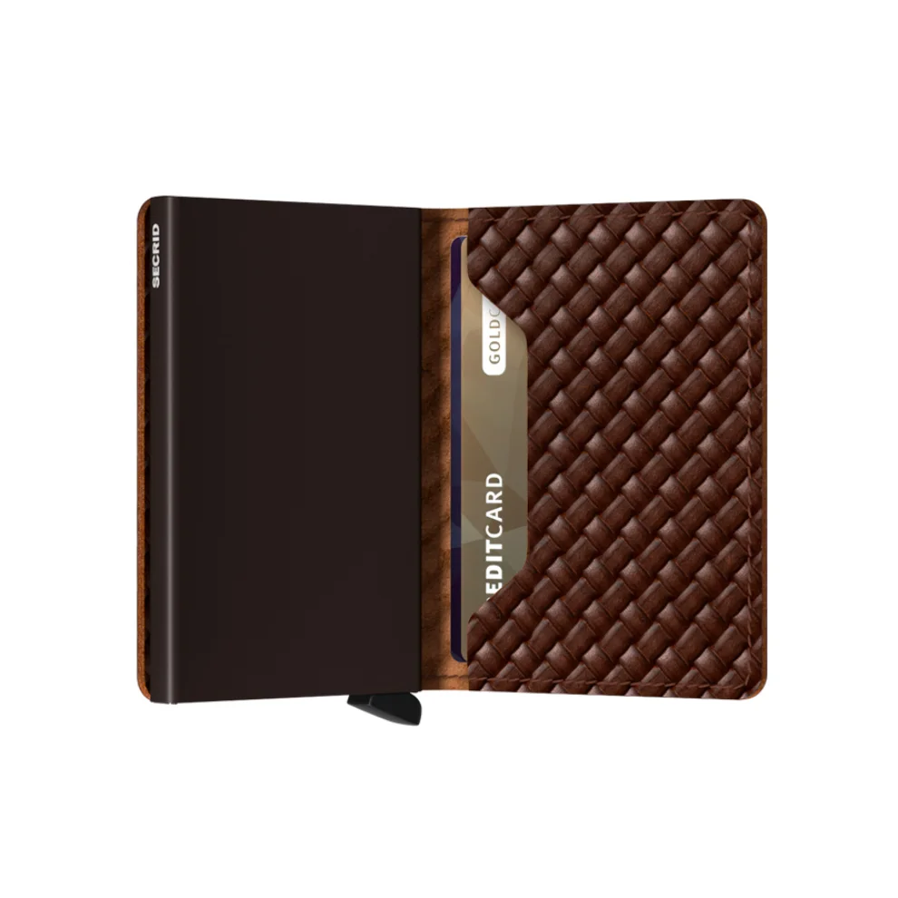 Secrid - Slimwallet Basket Brown Cüzdan