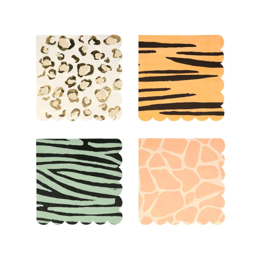 Meri Meri - Safari Animal Print Large Napkins