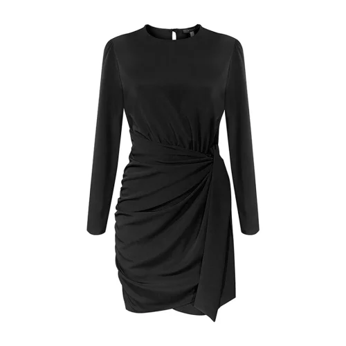 Rivus - Wrapped Mini Crepe Dress